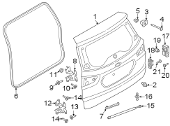 Image of Door Stop (Upper) image for your 2024 Ford F-150  Platinum Crew Cab Pickup Fleetside 