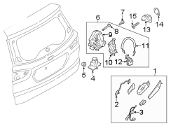 Image of Door Latch Cable image for your 2019 Lincoln MKZ Base Sedan  