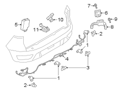 Image of Parking Aid Sensor Bracket (Front) image for your 2011 Ford F-150  XL Extended Cab Pickup Fleetside 