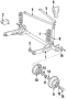 REAR SUSPENSION. BRAKE COMPONENTS. SUSPENSION COMPONENTS.