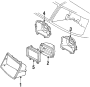 FRONT LAMPS. HEADLAMP COMPONENTS.
