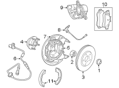 REAR SUSPENSION. BRAKE COMPONENTS.