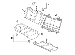 SEATS & TRACKS. REAR SEAT COMPONENTS.