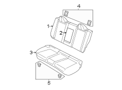 SEATS & TRACKS. REAR SEAT COMPONENTS.