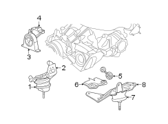 ENGINE / TRANSAXLE. ENGINE & TRANS MOUNTING.