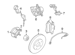 FRONT SUSPENSION. BRAKE COMPONENTS.