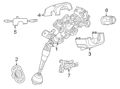 SHROUD. STEERING COLUMN ASSEMBLY. SWITCHES & LEVERS.