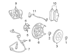 REAR SUSPENSION. BRAKE COMPONENTS.