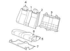 SEATS & TRACKS. REAR SEAT COMPONENTS.