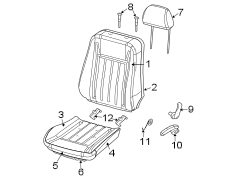 SEATS & TRACKS. FRONT SEAT COMPONENTS.