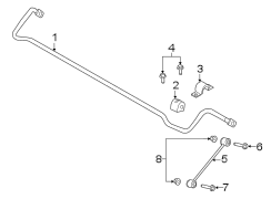 REAR SUSPENSION. STABILIZER BAR & COMPONENTS.