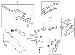 FENDER. STRUCTURAL COMPONENTS & RAILS.