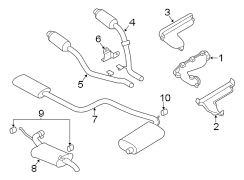 EXHAUST SYSTEM. EXHAUST COMPONENTS.