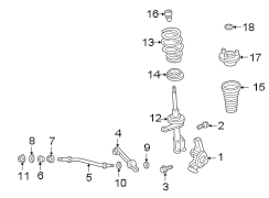 FRONT SUSPENSION. SUSPENSION COMPONENTS.