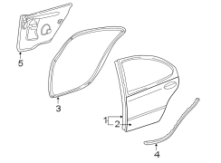 REAR DOOR. DOOR & COMPONENTS.