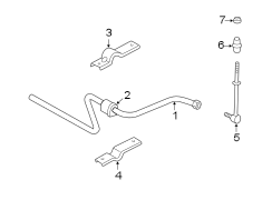 REAR SUSPENSION. STABILIZER BAR & COMPONENTS.