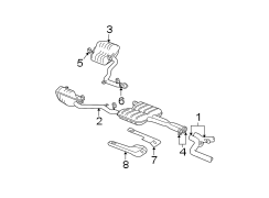 EXHAUST SYSTEM. EXHAUST COMPONENTS.