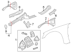 FENDER. STRUCTURAL COMPONENTS & RAILS.