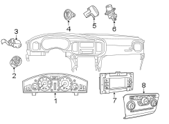 INSTRUMENT PANEL. CLUSTER & SWITCHES.