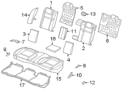 SEATS & TRACKS. REAR SEAT COMPONENTS.