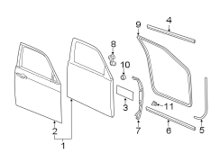 Front door. Door & components.