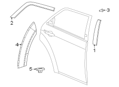 REAR DOOR. EXTERIOR TRIM.