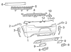 REAR BUMPER. BUMPER & COMPONENTS.