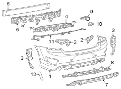 REAR BUMPER. BUMPER & COMPONENTS.