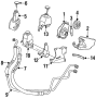 Power Steering pump adjust bracket. Power Steering pump mount bracket. 