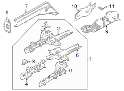 Fender. Structural components & rails.