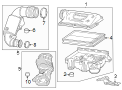 Image of Engine Air Intake Hose (Front, Lower) image for your 2004 Chrysler 300   