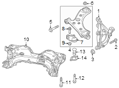 Suspension Control Arm Bolt (Front, Upper, Lower)