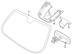 Interior Rear View Mirror Cover (Rear, Upper)