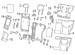 Seats & tracks. Rear seat components.