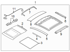 Image of Sunroof Guide Jaw image for your 2002 Chrysler 300M   