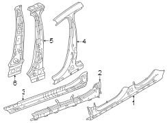 Body B-Pillar Reinforcement (Front, Rear)