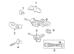 STEERING COLUMN. SHROUD. SWITCHES & LEVERS.