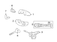 STEERING COLUMN. SHROUD. SWITCHES & LEVERS.