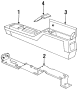 Image of Console base. image for your 1990 Dodge Daytona 2.2L M/T Base Hatchback 