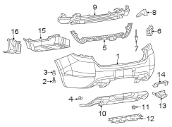 REAR BUMPER. BUMPER & COMPONENTS.