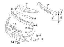 FRONT BUMPER & GRILLE. BUMPER & COMPONENTS.