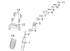 FRONT SUSPENSION. STRUTS & COMPONENTS.