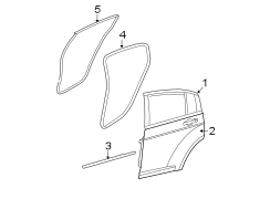 REAR DOOR. DOOR & COMPONENTS.