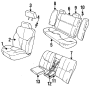 SEATS & TRACKS. FRONT SEAT COMPONENTS. REAR SEAT COMPONENTS.