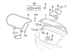 TRUNK LID. LID & COMPONENTS.