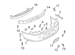 REAR BUMPER. BUMPER & COMPONENTS.