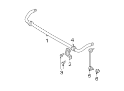 FRONT SUSPENSION. STABILIZER BAR & COMPONENTS.