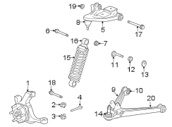 FRONT SUSPENSION. SUSPENSION COMPONENTS.