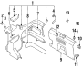 Trim panel bracket. (Rear, Lower)