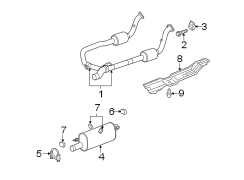 EXHAUST SYSTEM. EXHAUST COMPONENTS.